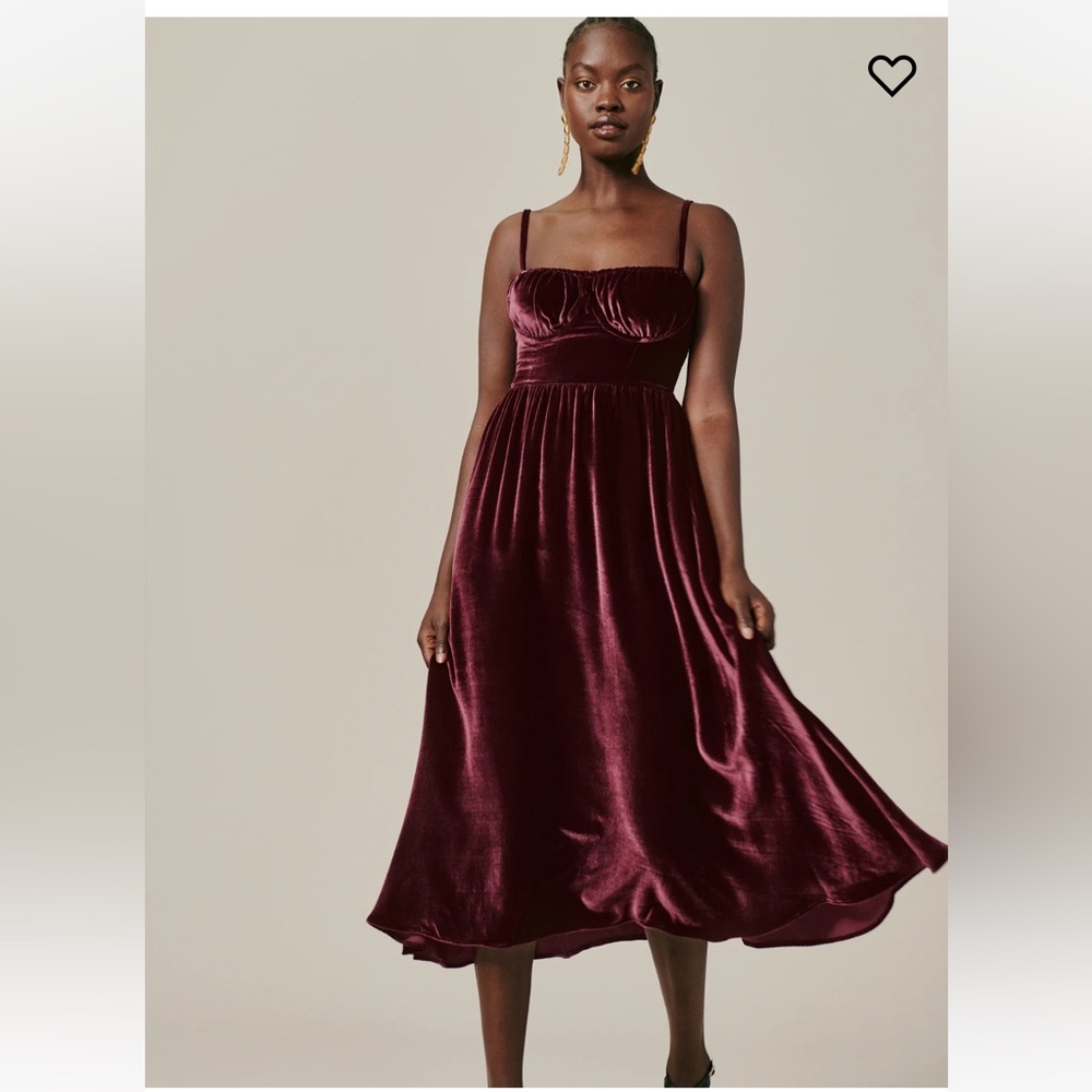Reformation Inessa Velvet Dress